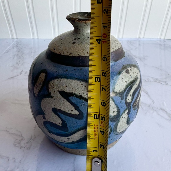 Boise Idaho Clay Sweetgrass (?) 1983 Signed Studio Pottery Weedpot Vase - Picture 11 of 11